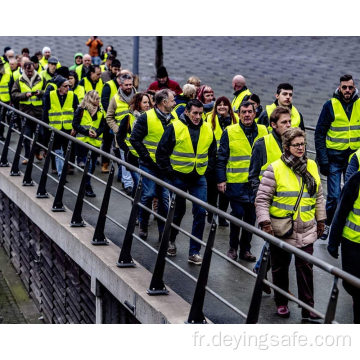 gilet de course réfléchissant de sécurité avec 2 bandes réfléchissantes